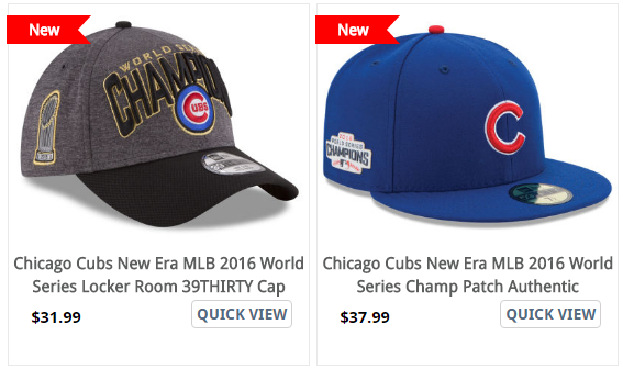chicago cubs world series shirts and hats